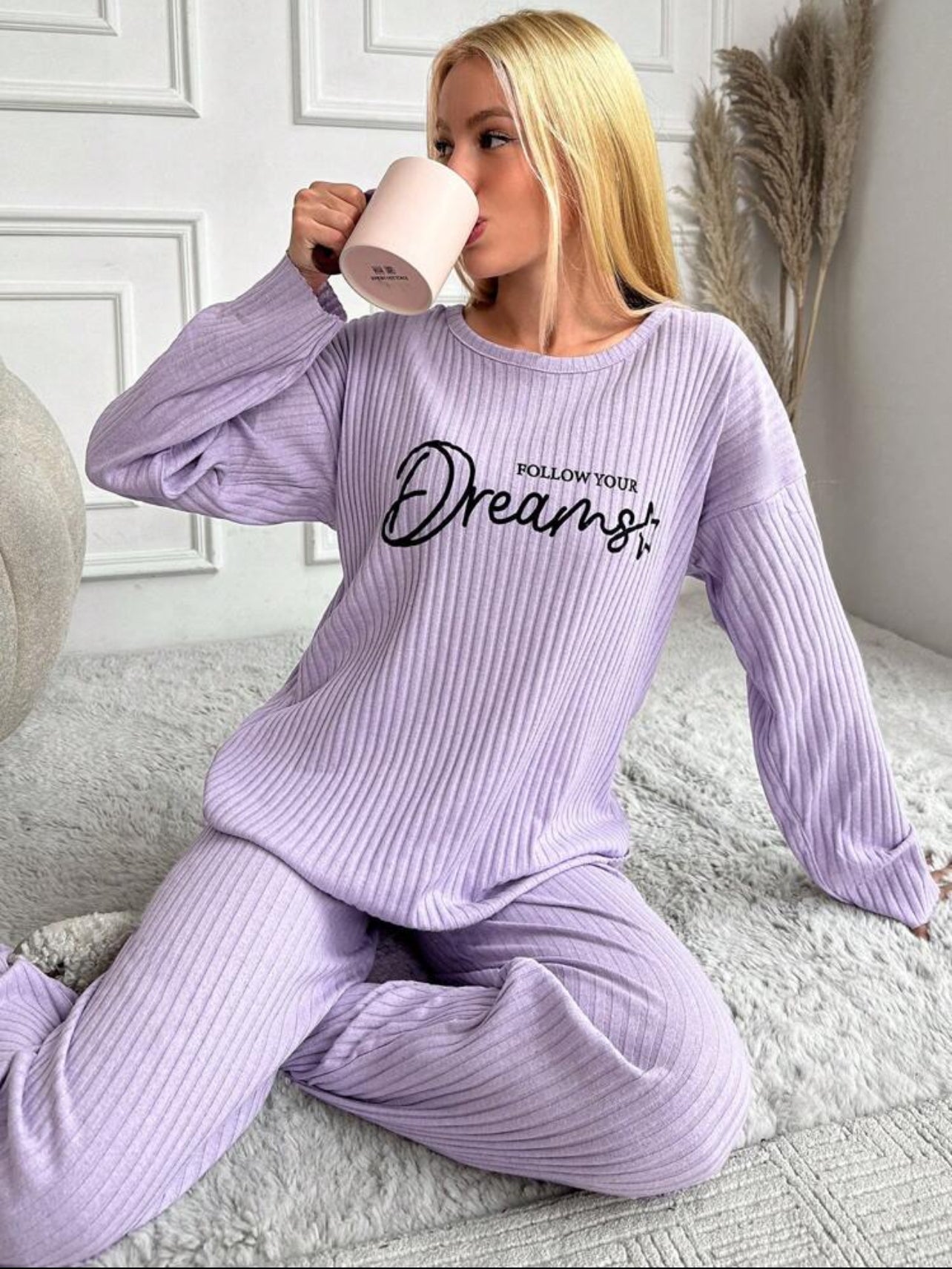 Dream printed mauve purple loungewear