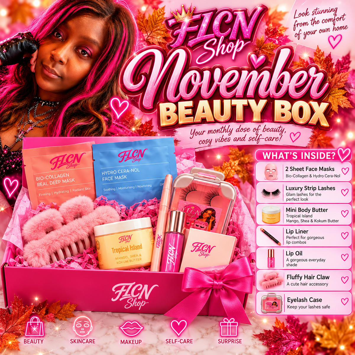 🩷✨ FLCN Cosy Glam November Beauty Box 🍂�