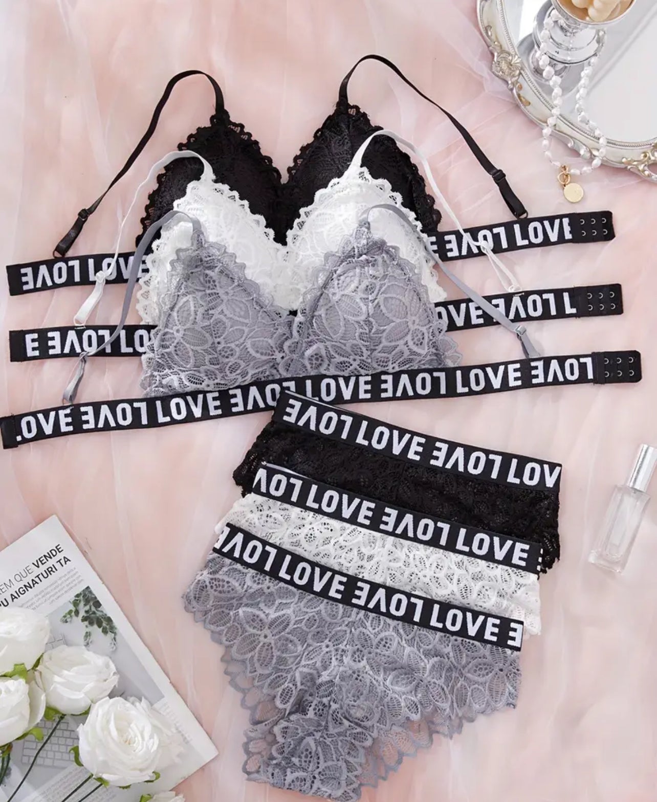 Love Lingerie set 6pcs ❣️pre order ❣️