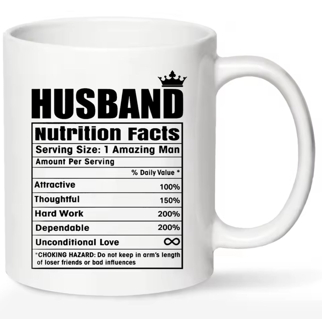 Nutrition facts Husband/wife mug  *PRE ORDER*