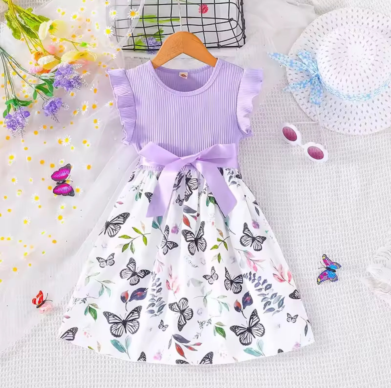 Cute girls dress with butterflies design PRE ORDER *
