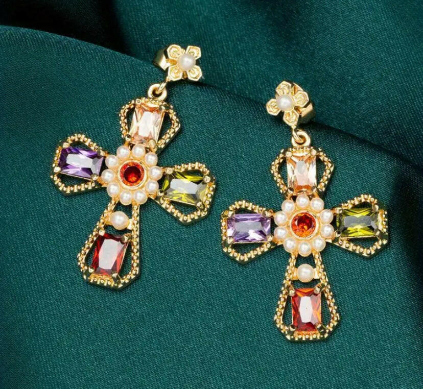 Cute cross earrings.