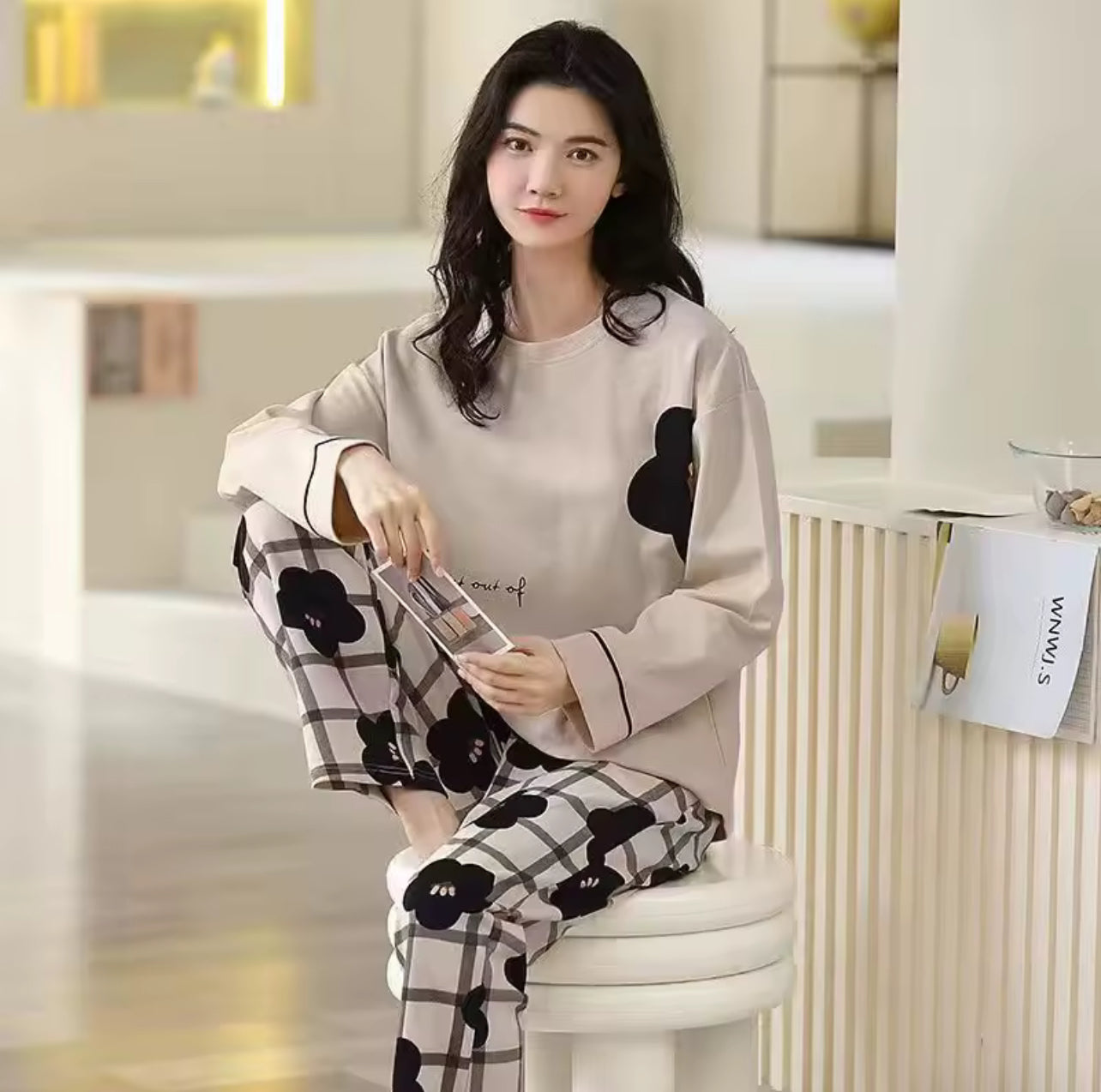 Winter women’s pattern style pyjamas set *pre order*