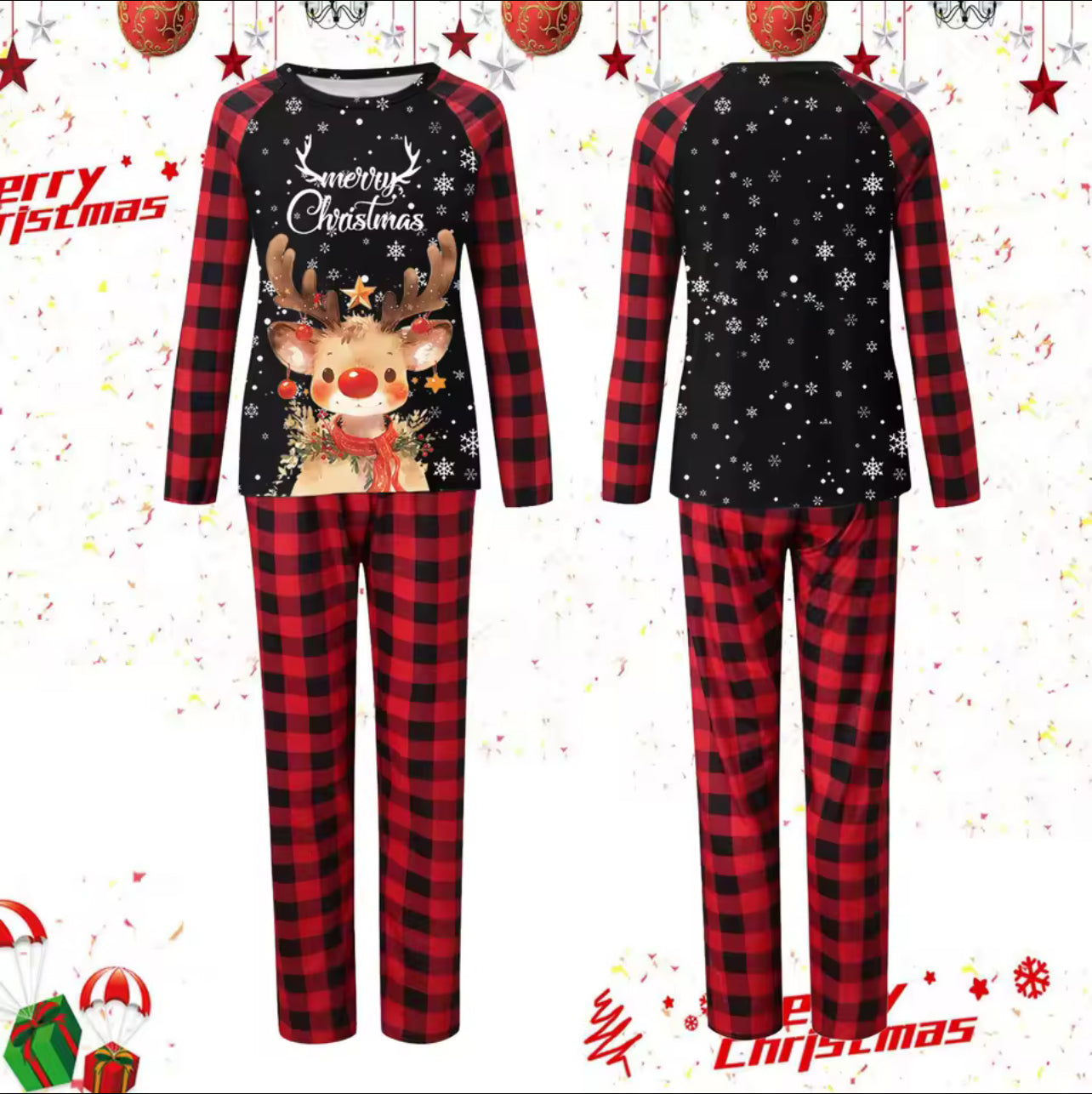 Christmas pajamas set for ladies