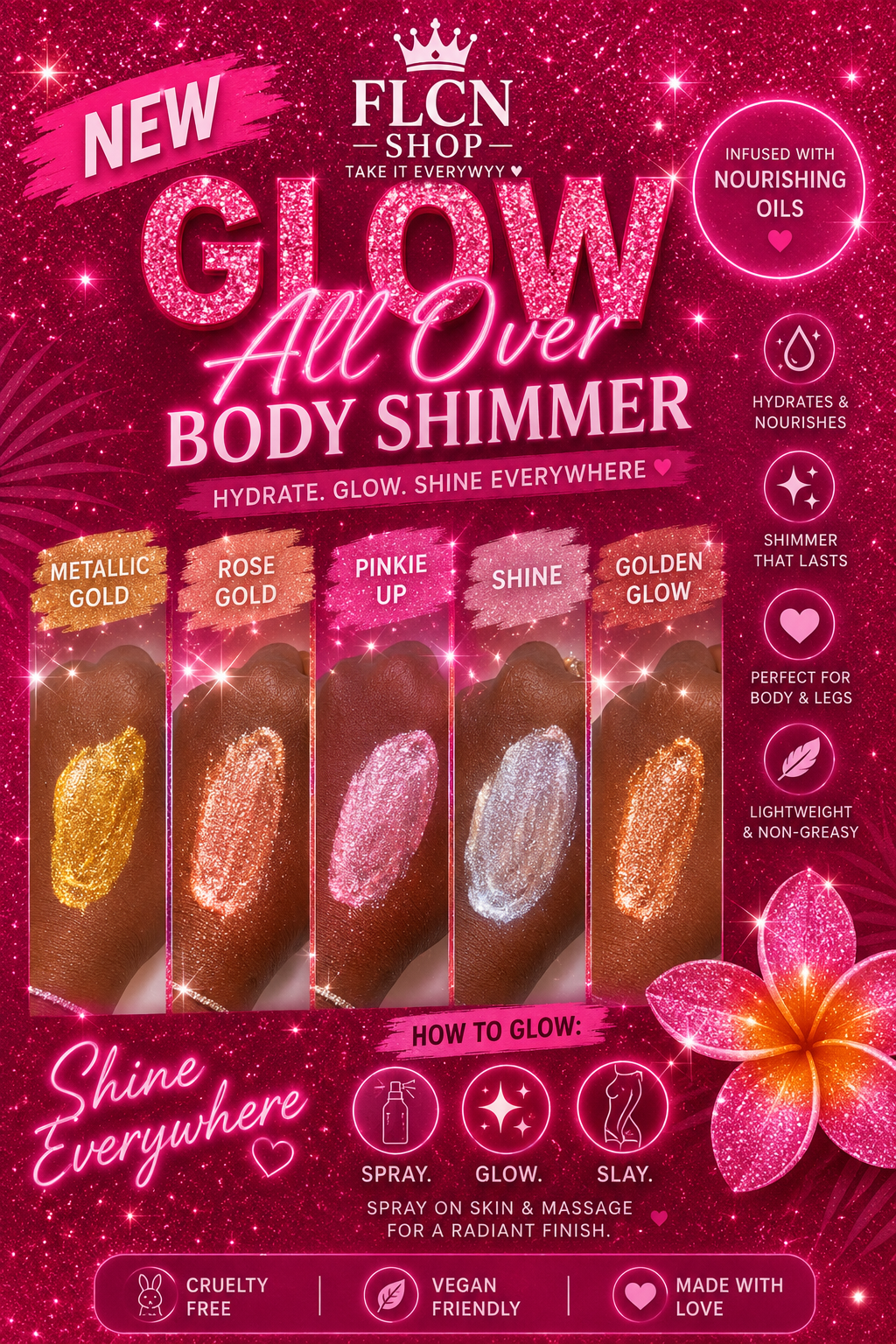 Body shimmer oil