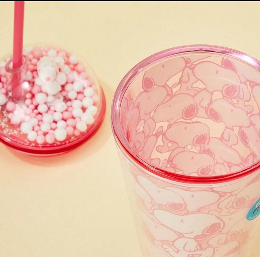 Cute cup with straw