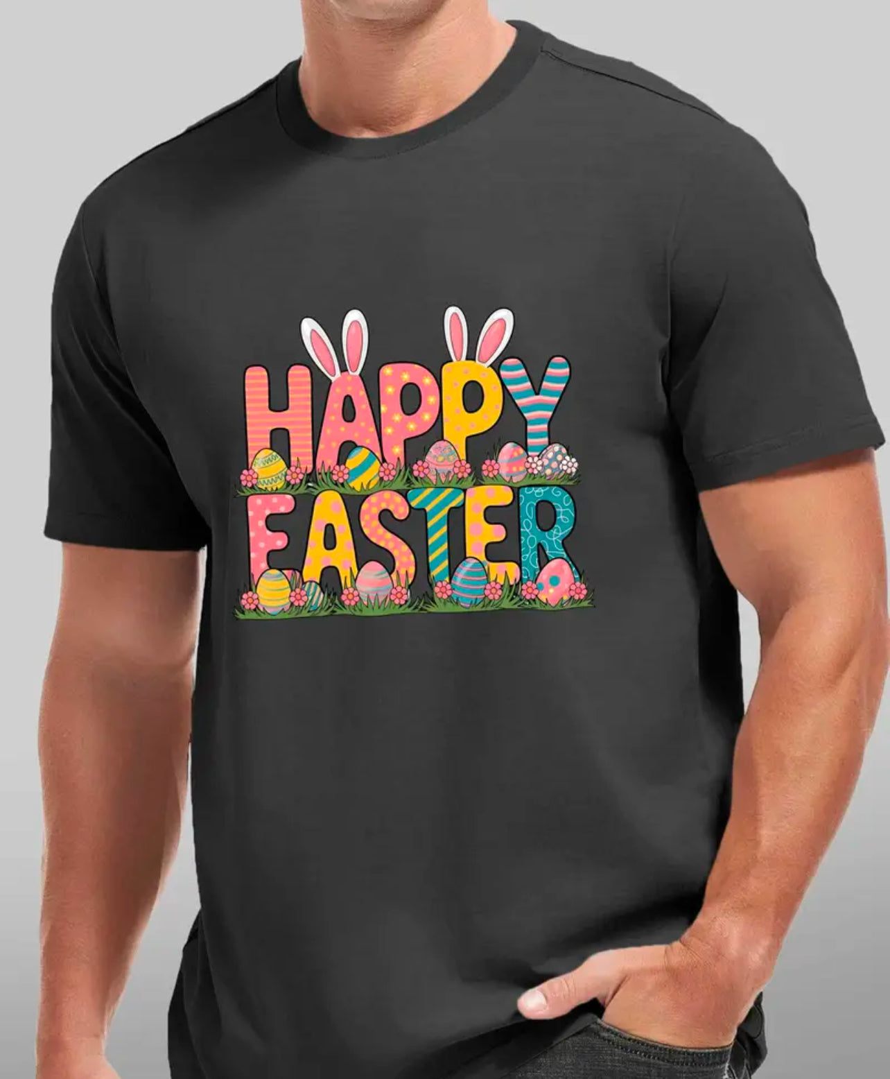 Men ‘happy Easter’ tees