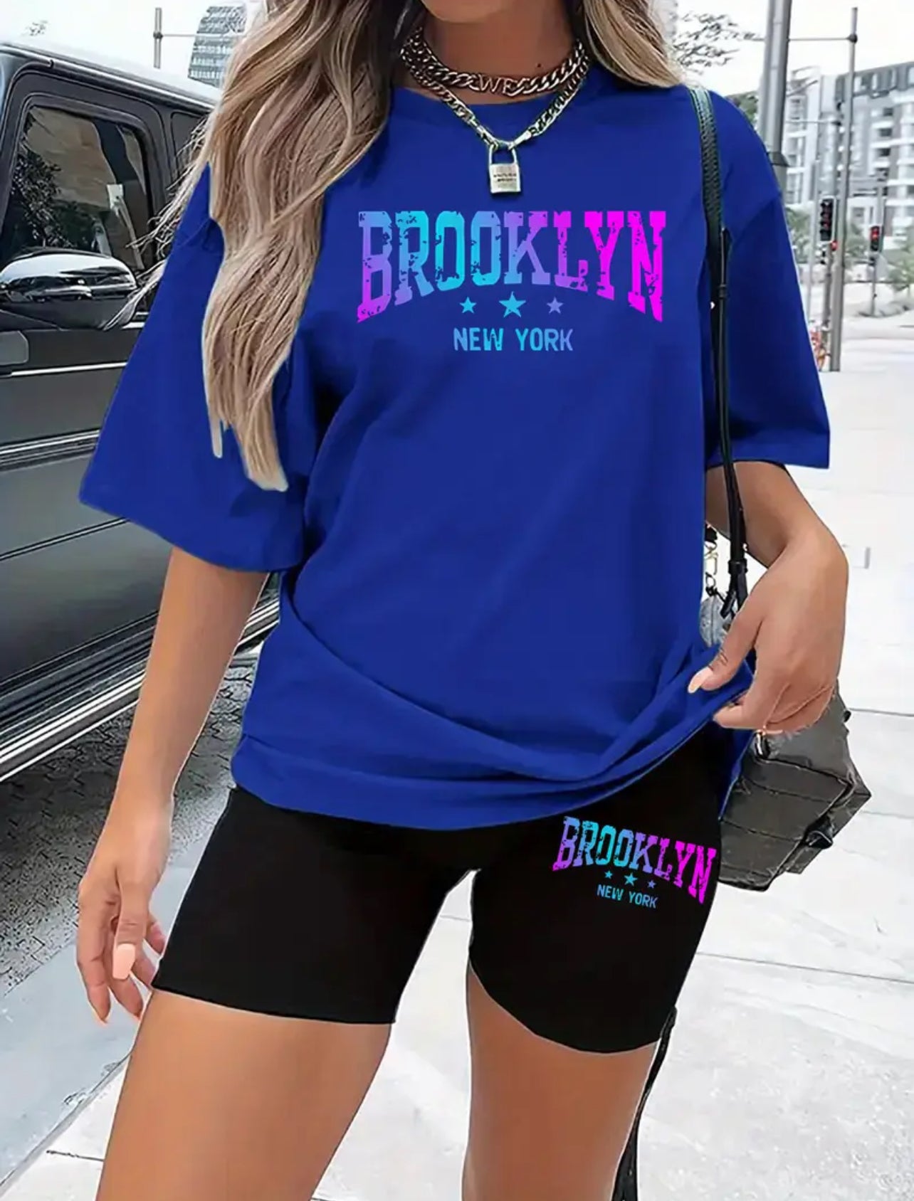 Brooklyn New York summer short and tee set