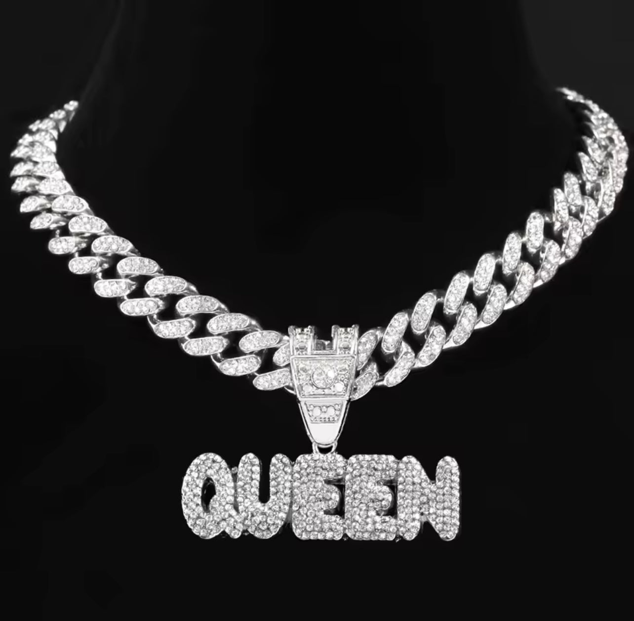 Queen hip hop style necklace