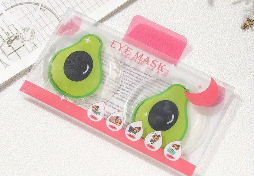 Reuseable gel eye masks.