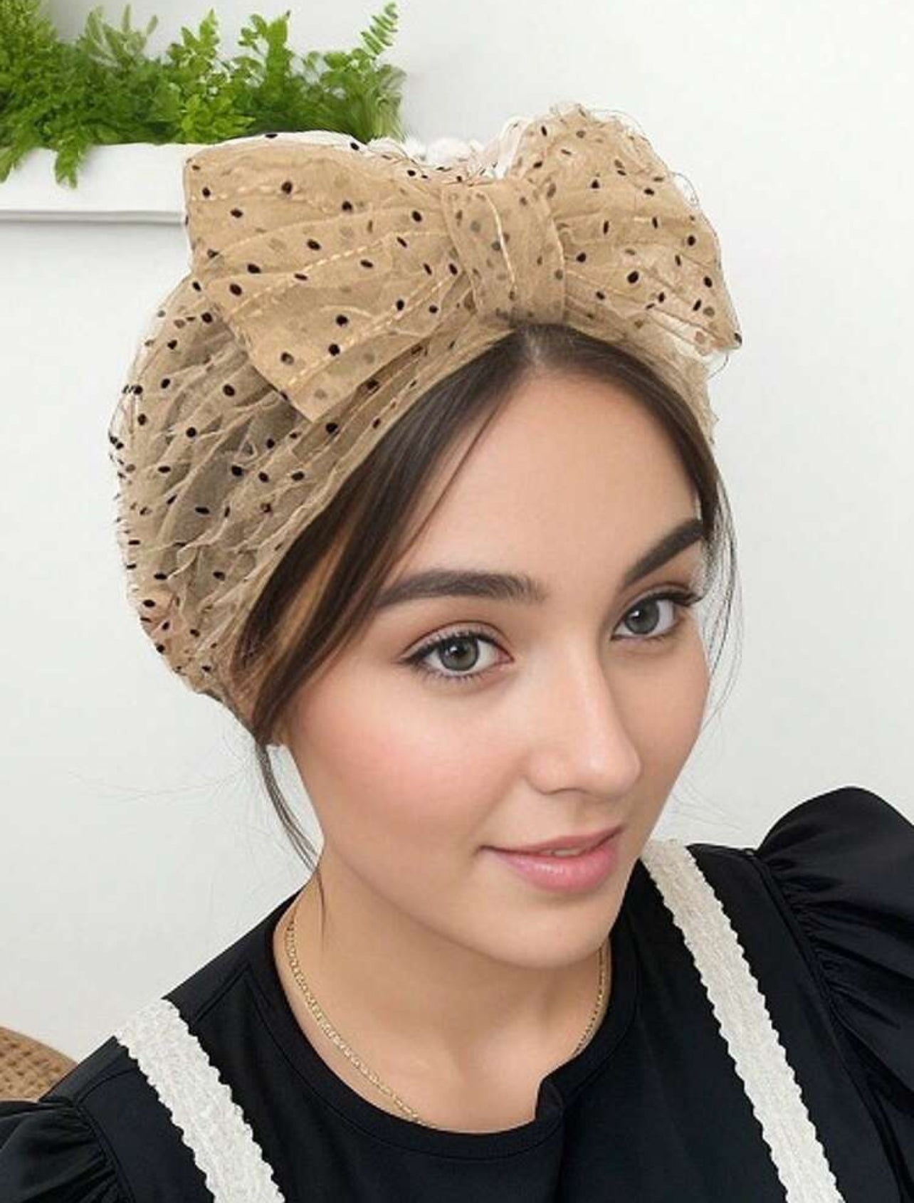 Handmade bow knot breathable turban