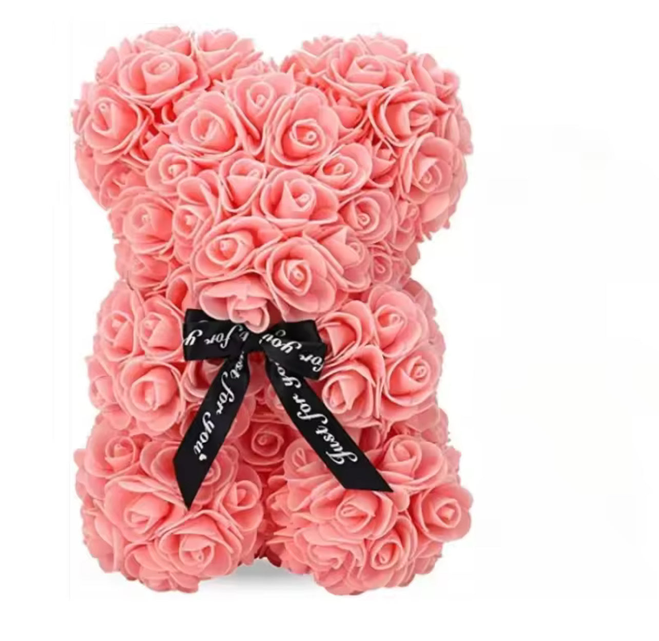 Artificial really rose teddy bear