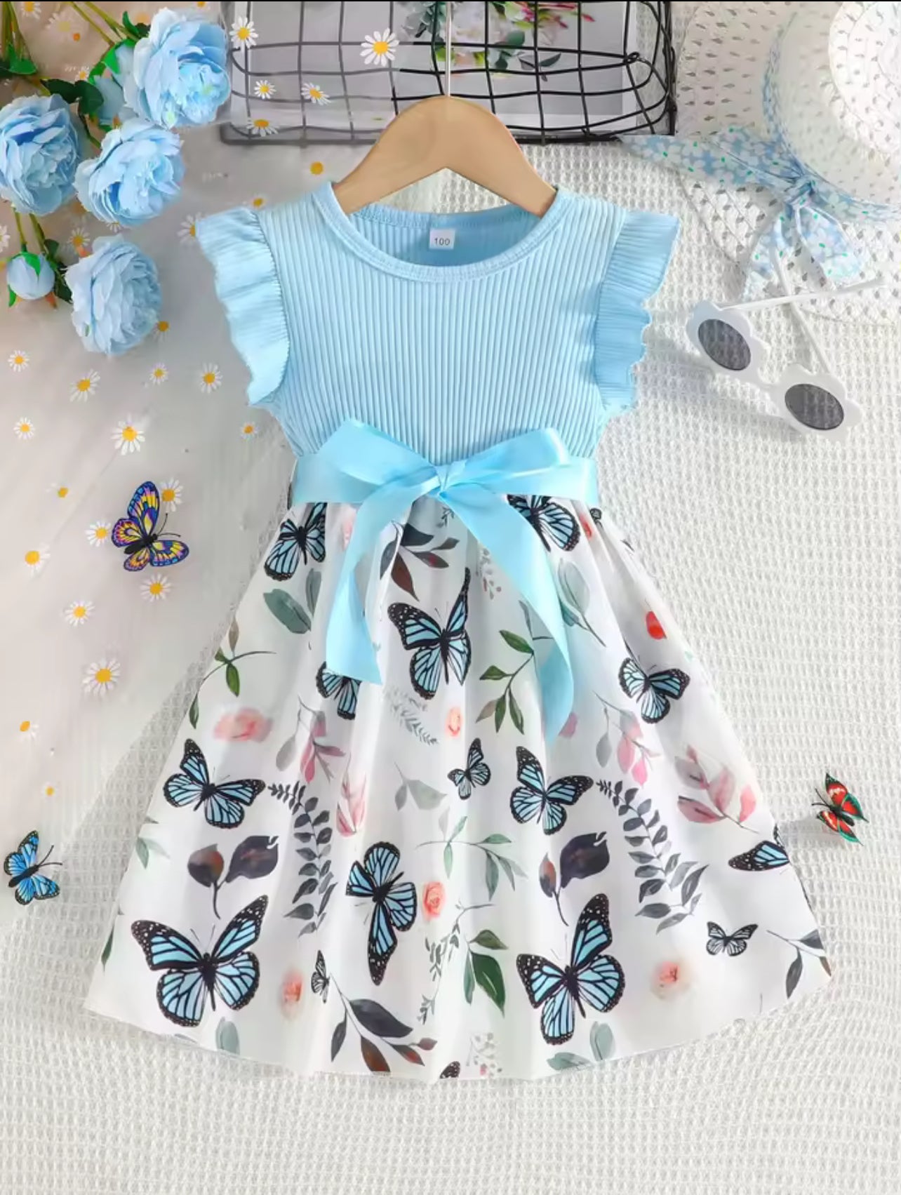 Cute girls dress with butterflies design PRE ORDER *
