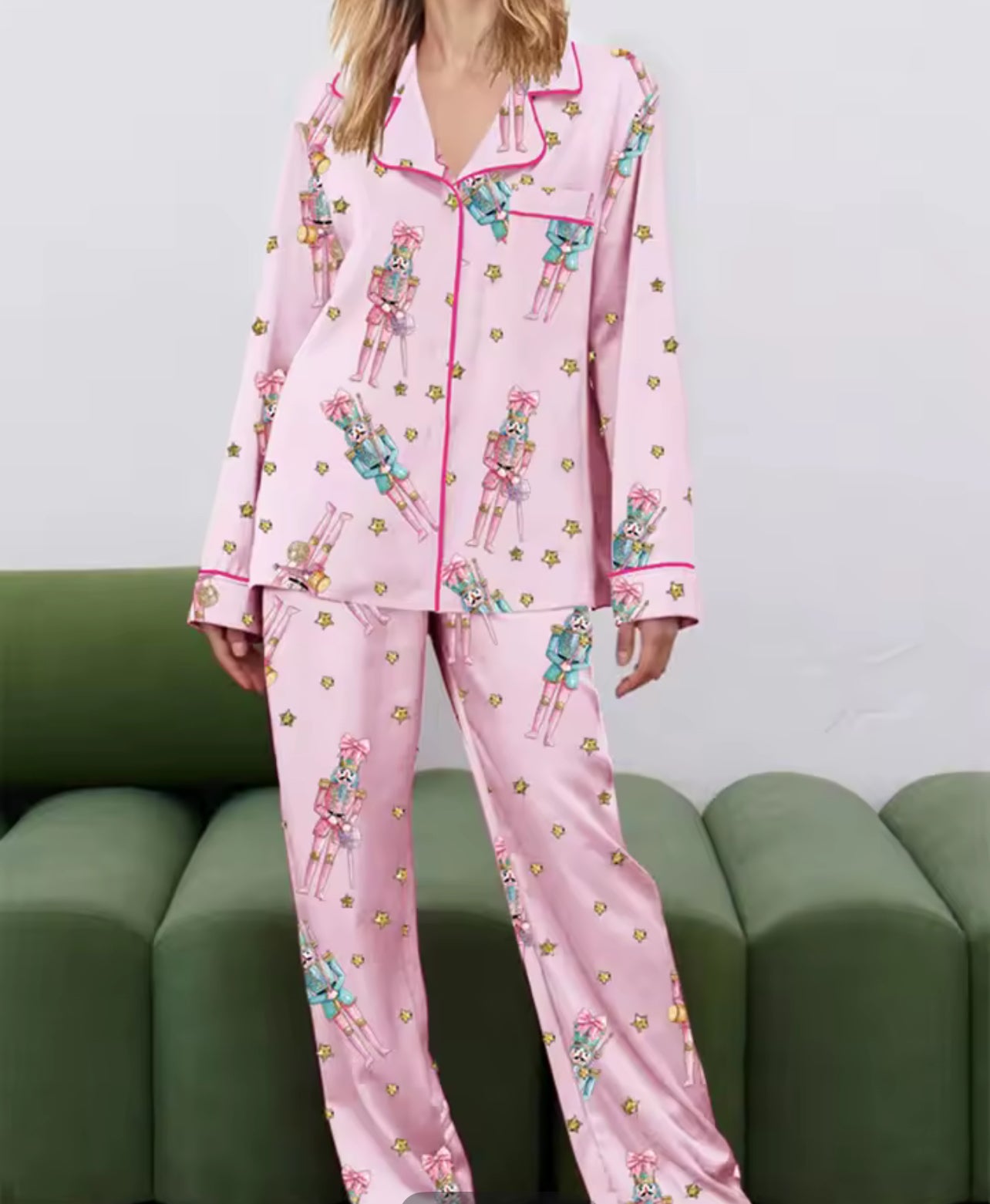 Silk Christmas ladies pajamas