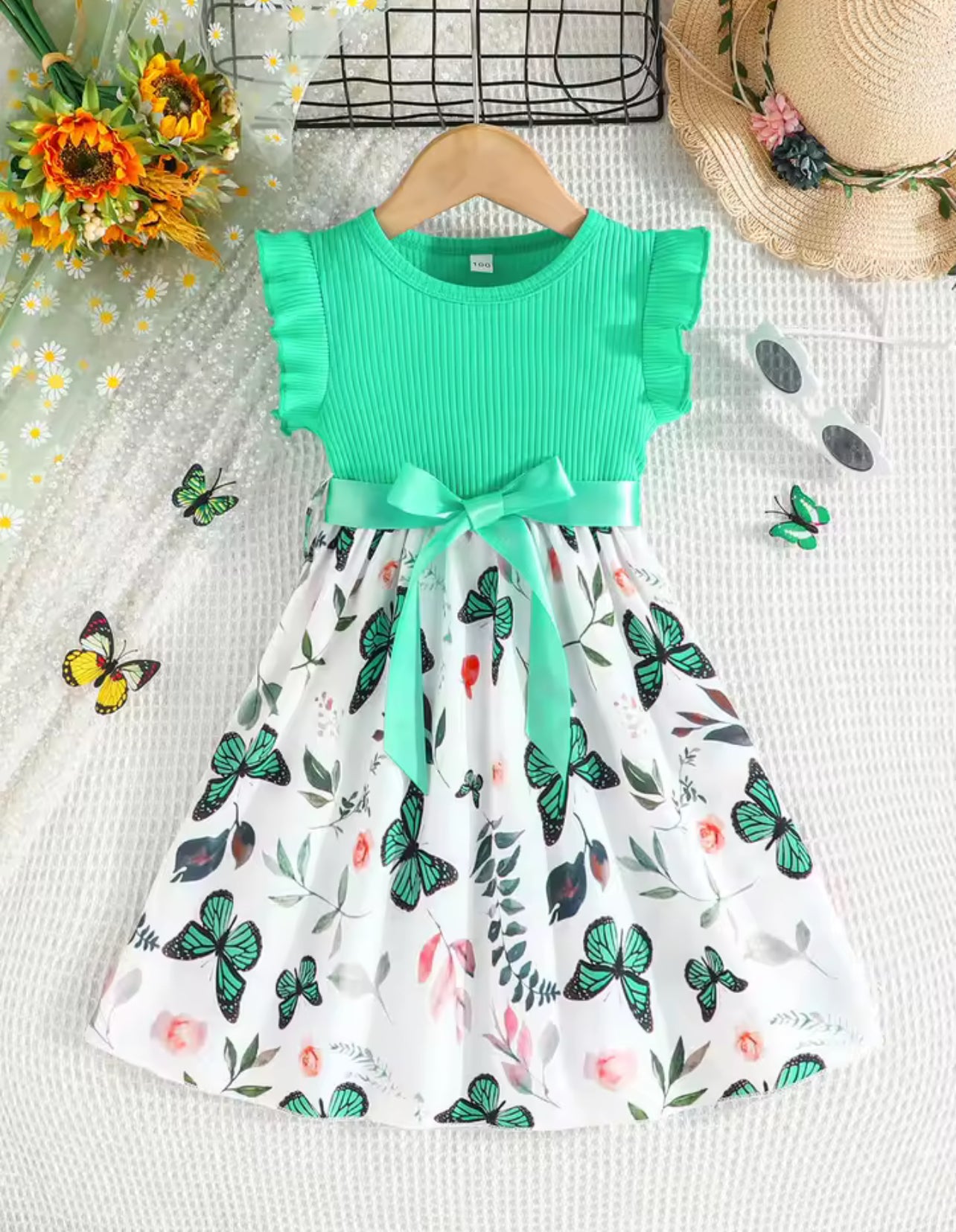 Cute girls dress with butterflies design PRE ORDER *