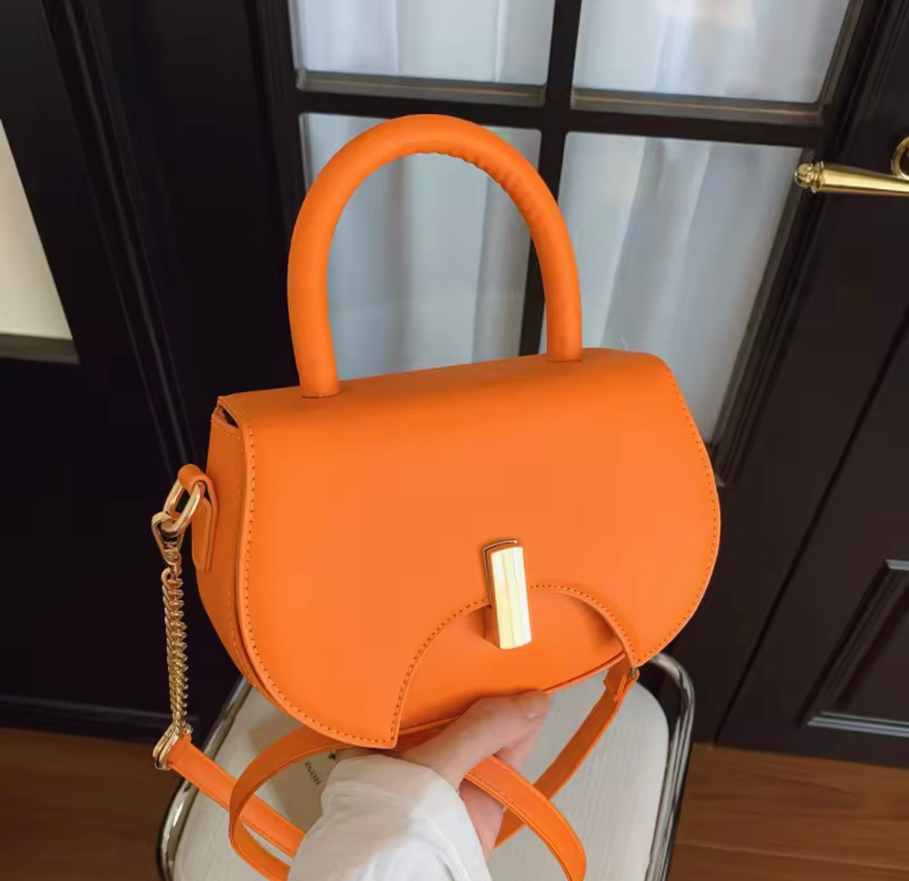Orange portable cross bag