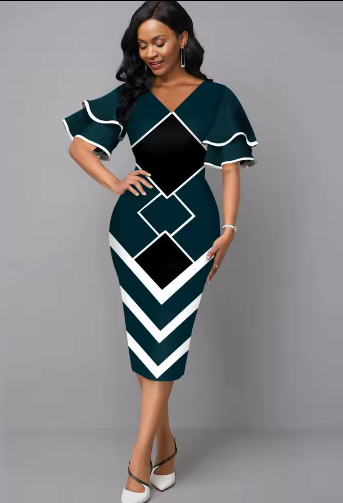 Plus size midi dress