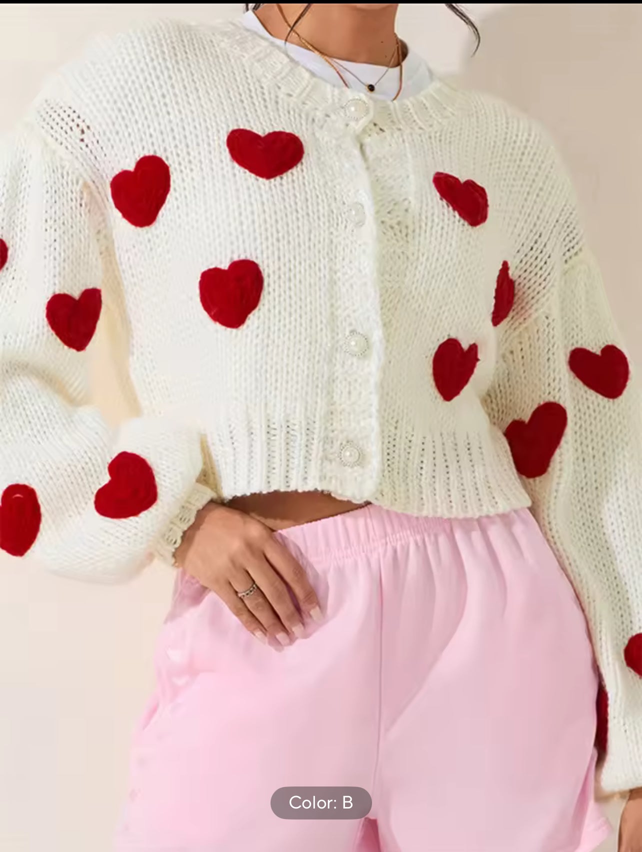 Valentines crop cardigan  *PRE ORDER*