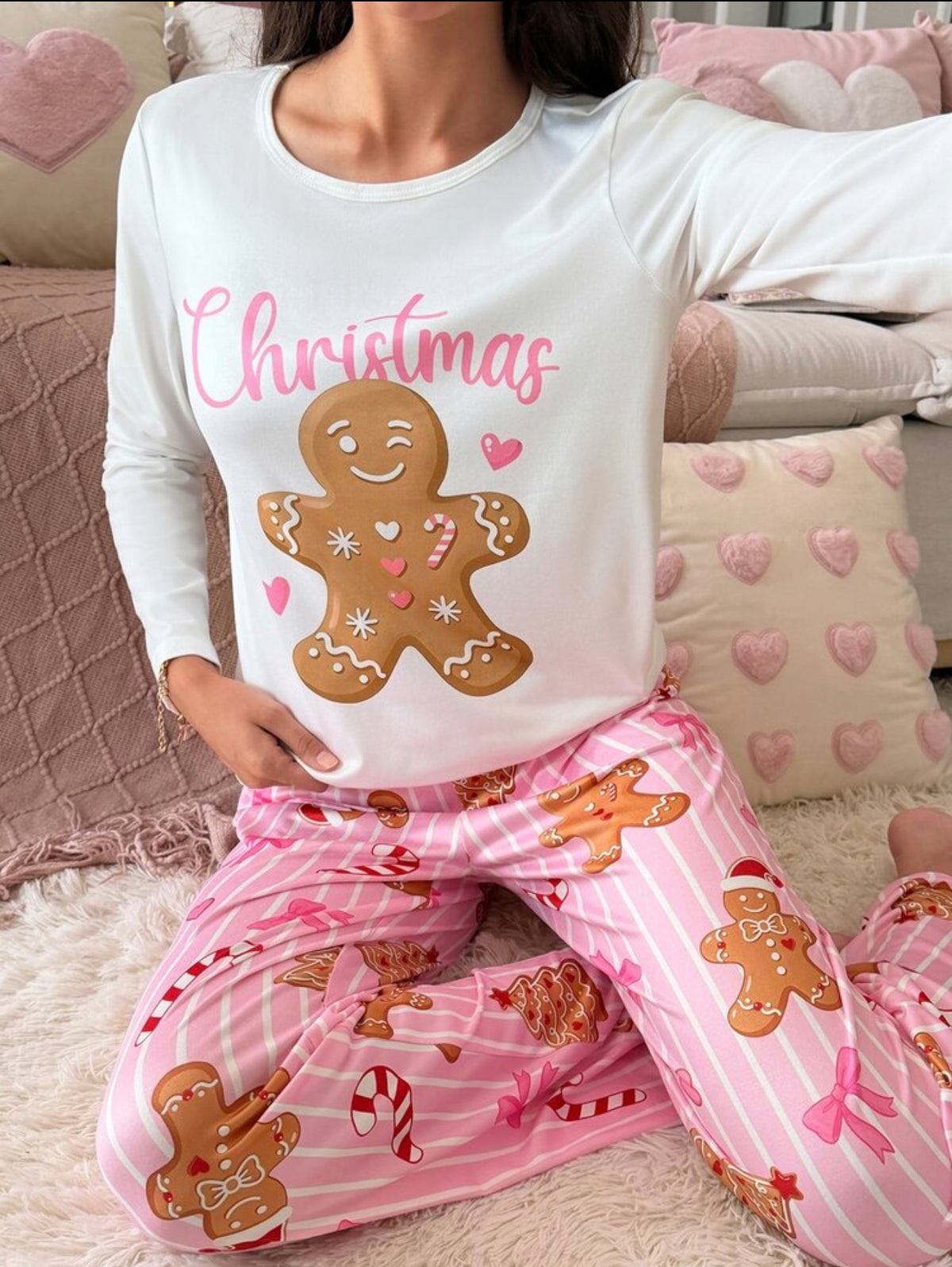 ππ©· Pink Gingerbread Dreams Christmas Pyjama Set πͺοΏ½