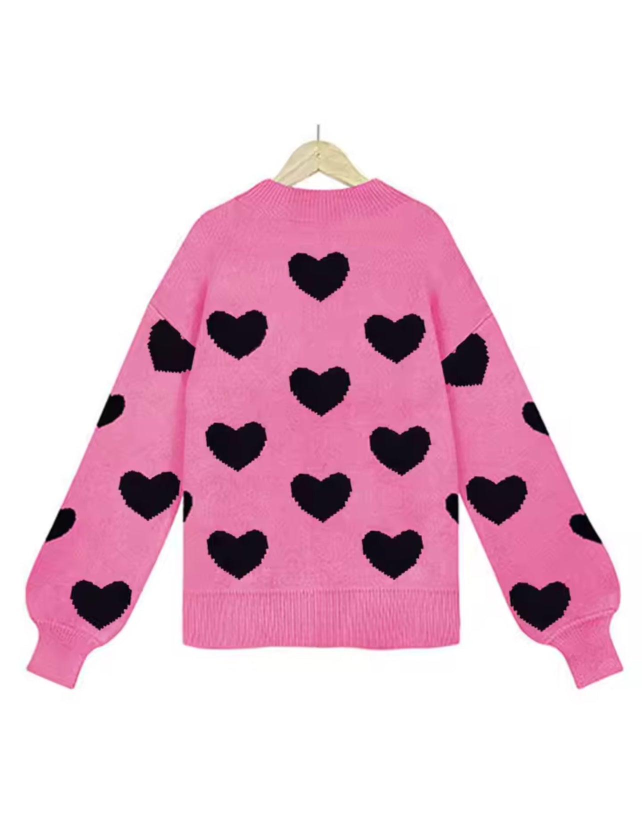 Heart valentines pullover loose sweater *PRE ORDER*
