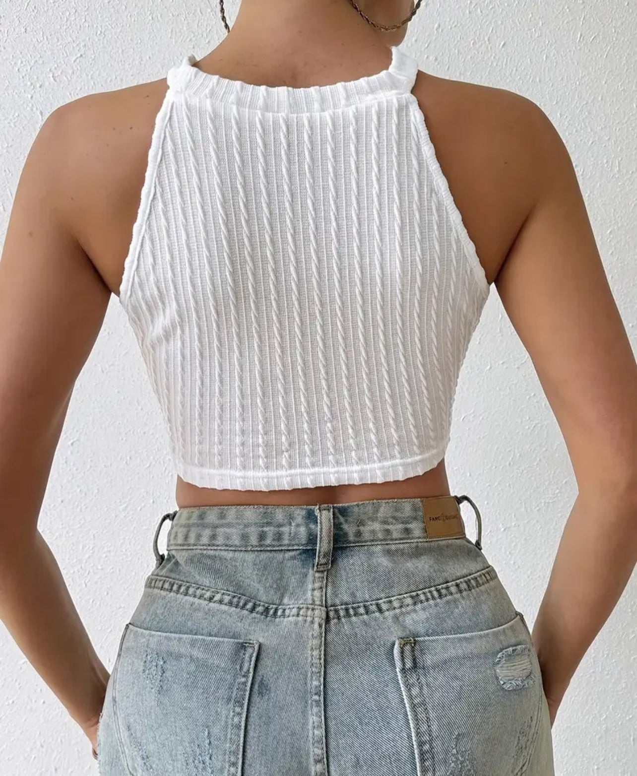 French summer sleeveless top