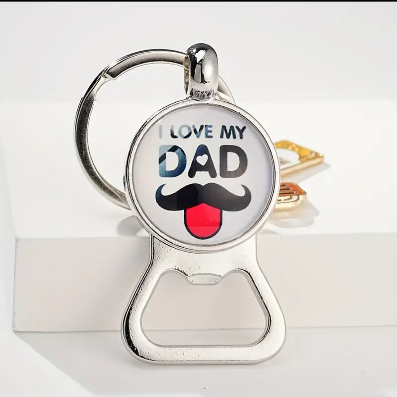 ‘Love my dad’ portable opener keychain