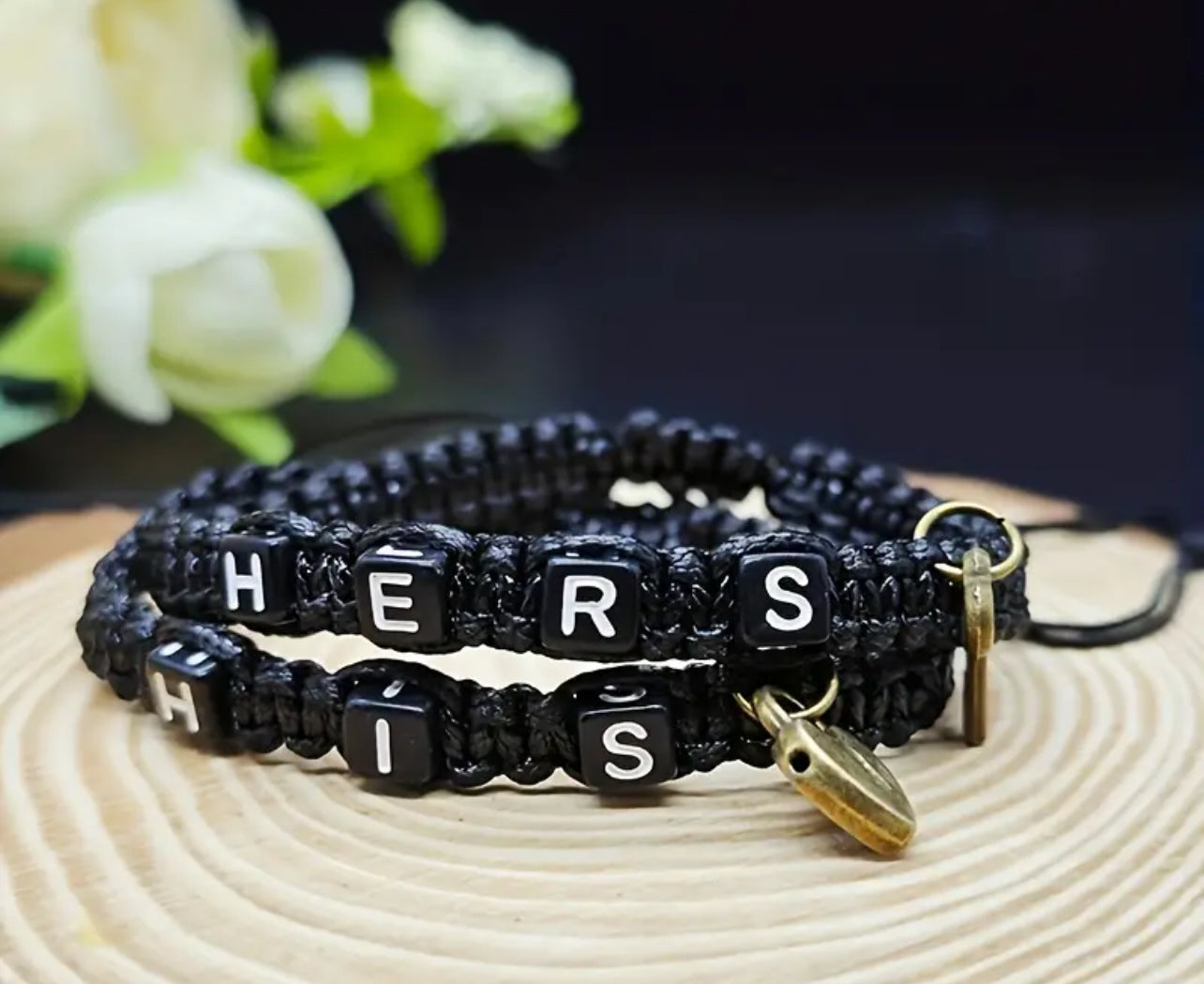 Hers & His lock couples bracelet