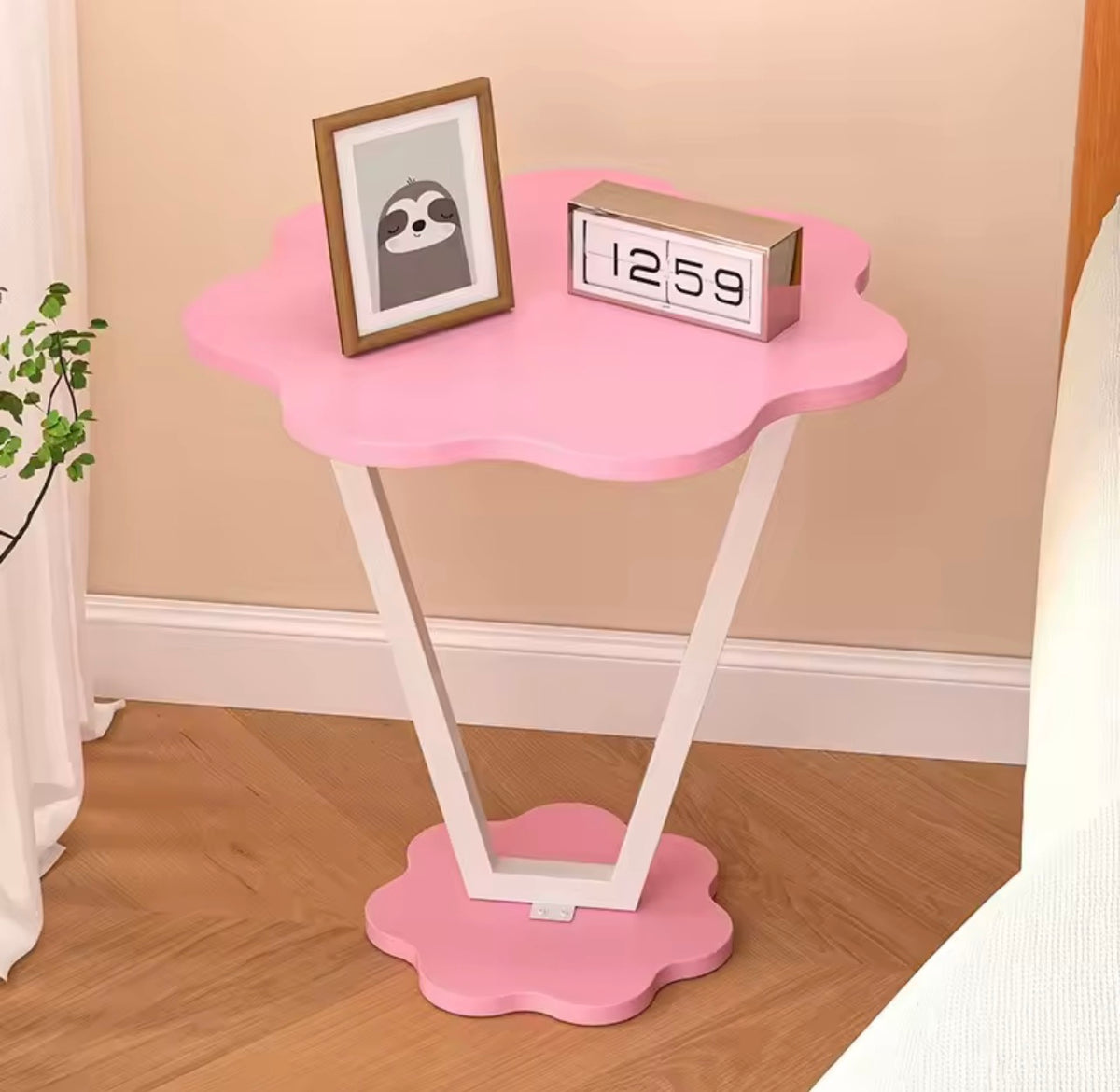 Blossom Bliss Pink Flower Side Table