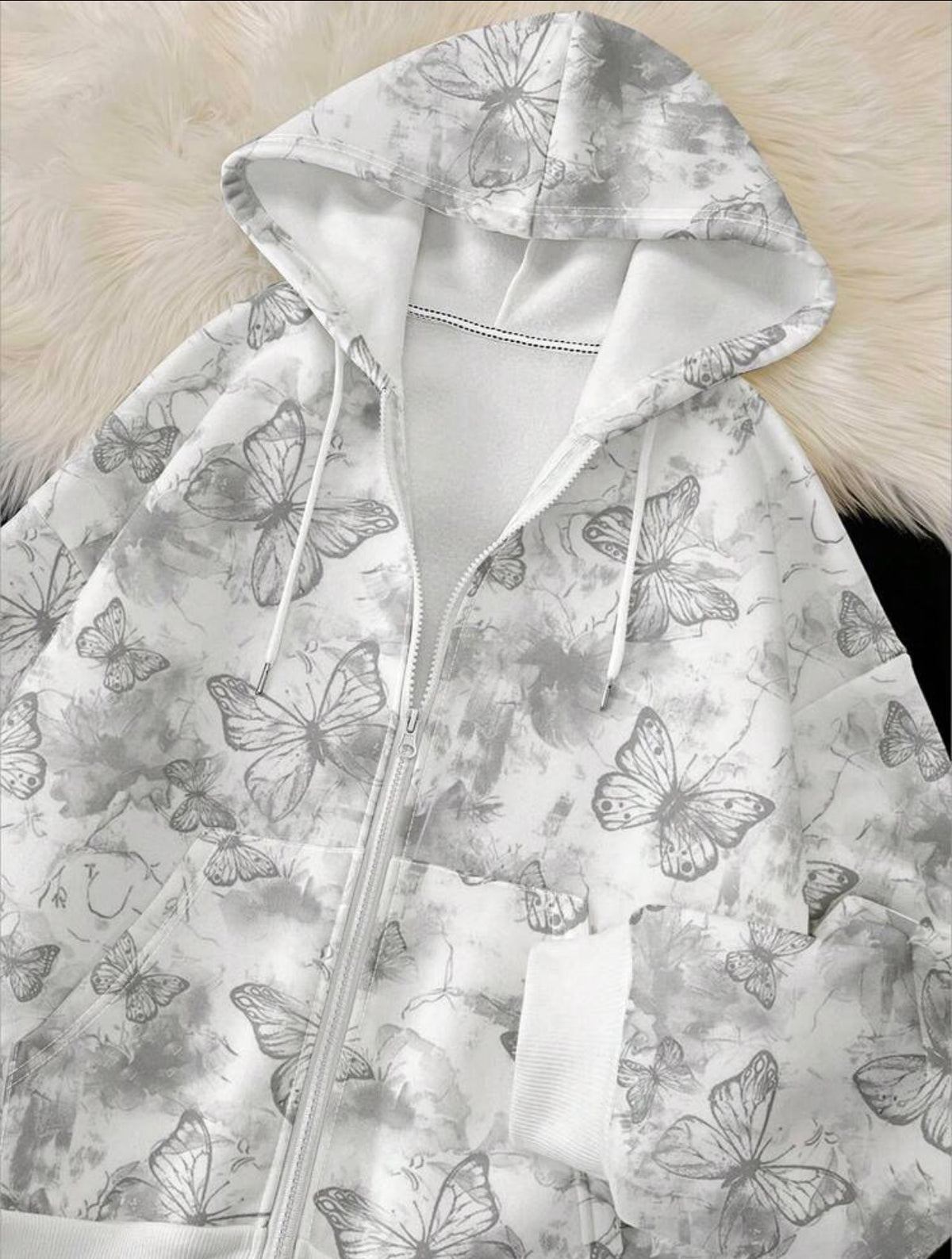 Whispering Butterflies Zip-Up Hoodie