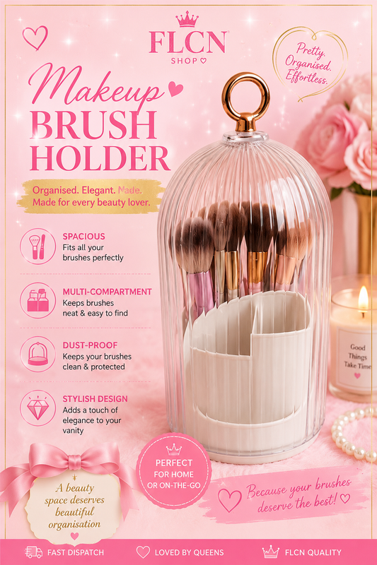 Dust-Proof Makeup Brush Holder with Lid | Cosmetic Storage Organiser | FLCN Shop