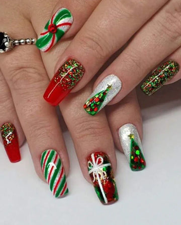 🎄Christmas themed 🎅press on nails 💅