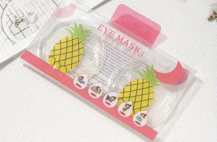 Reuseable gel eye masks.