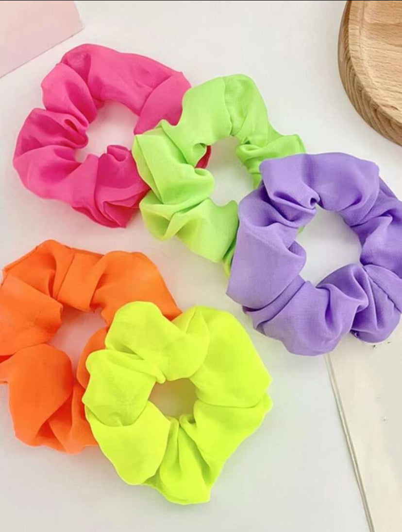 Colourful scrunchies