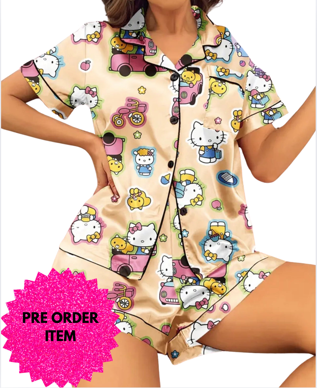 Cute cartoon characters casual pj set