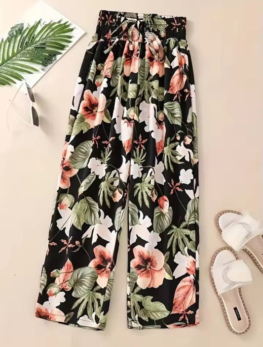 Floral high waist pants *PRE ORDER *
