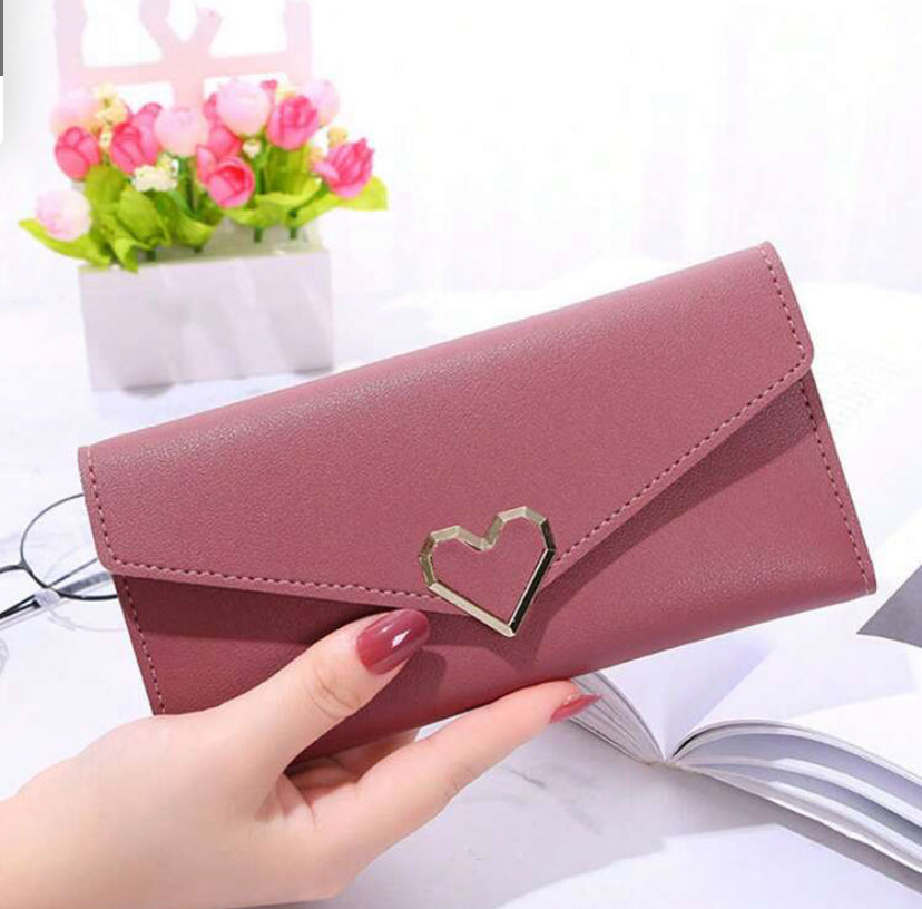 Heart metal purse
