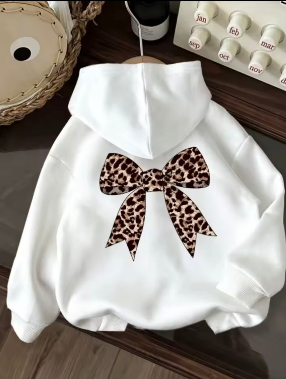 Wild Bow Leopard Hoodie