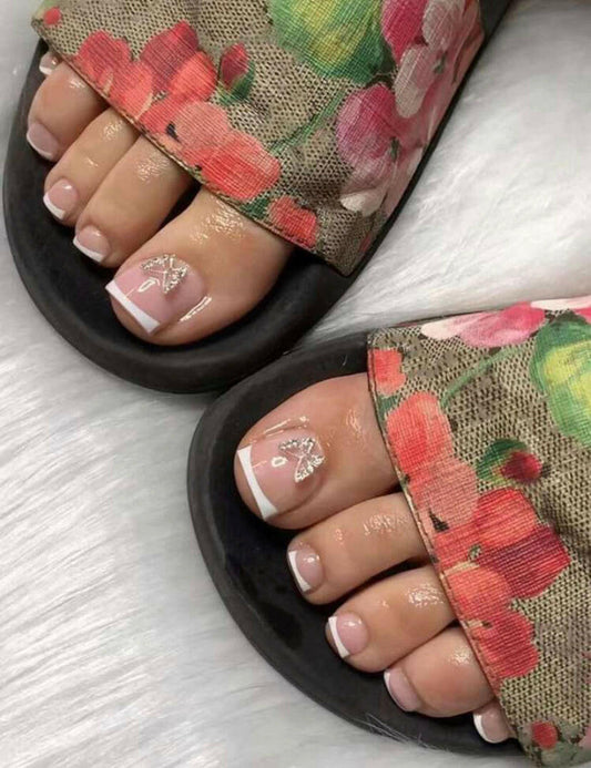 FLCN cute toes press on nails.