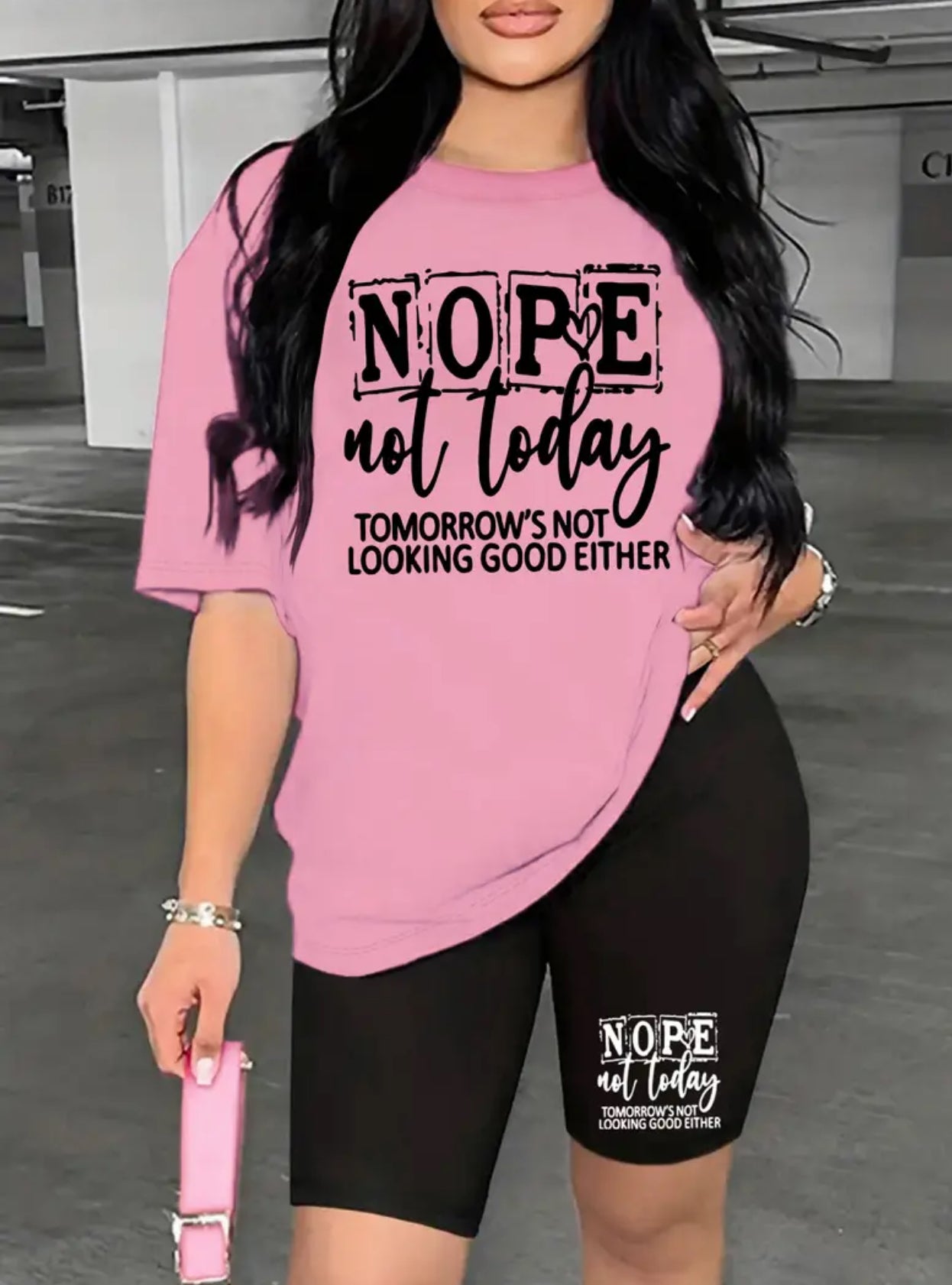 Nope not today two pieces set