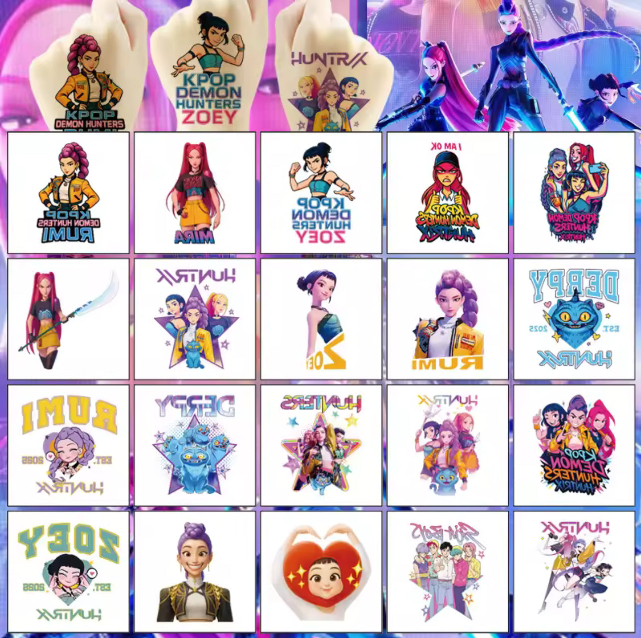 K-pop temporary tattoo