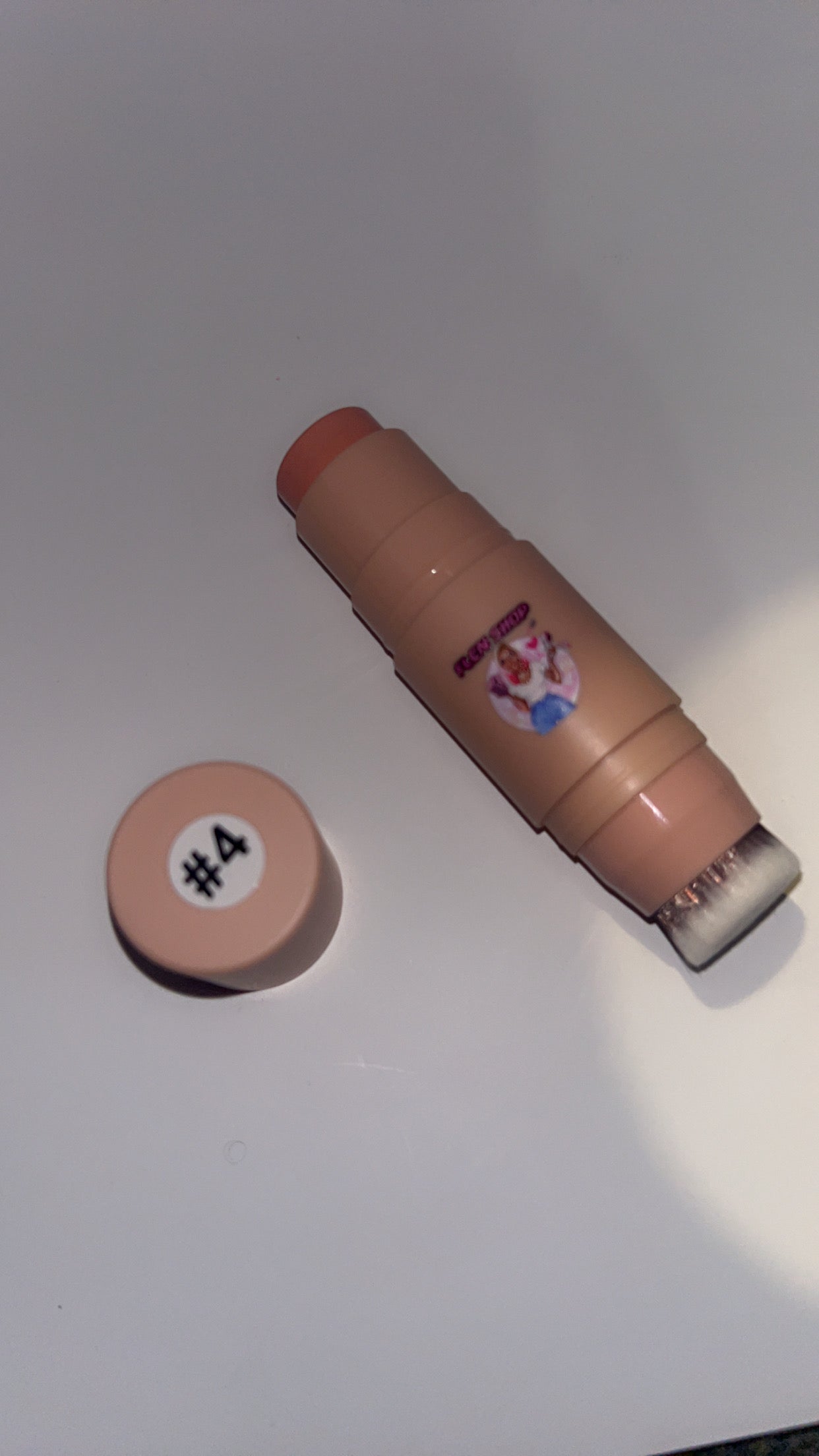 2 in 1 blusher and brush stick