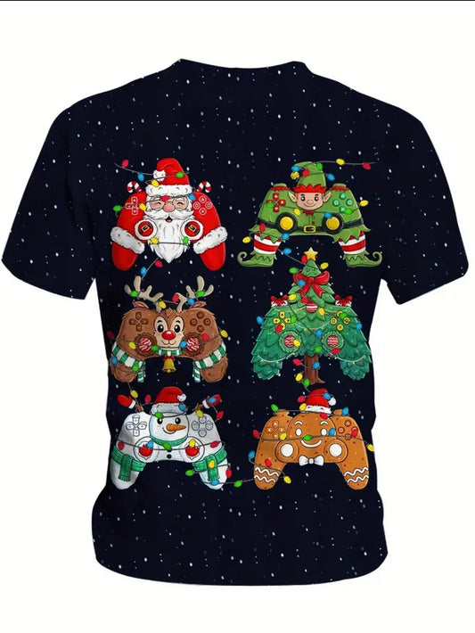 Boys Christmas game controller tee shirt