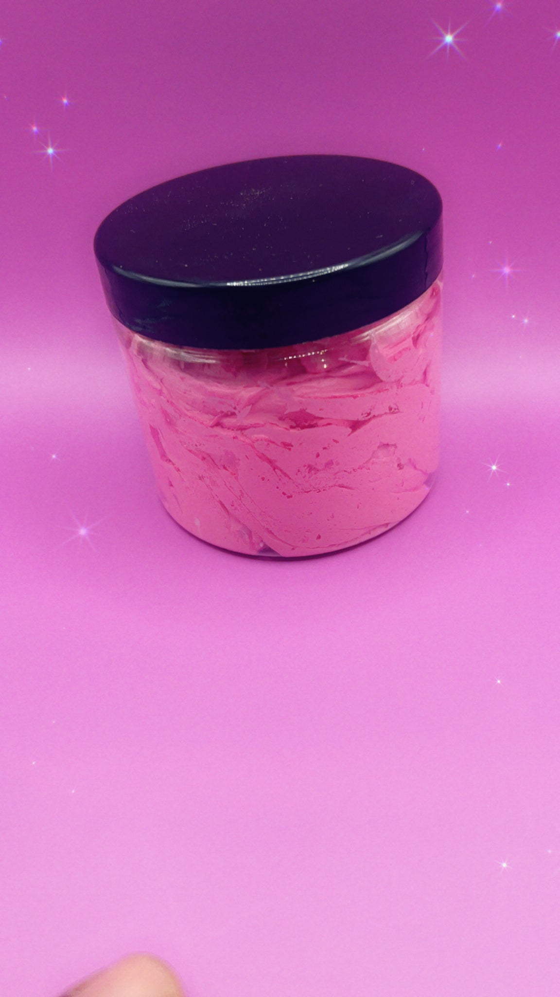 Black cherry whipped soap made