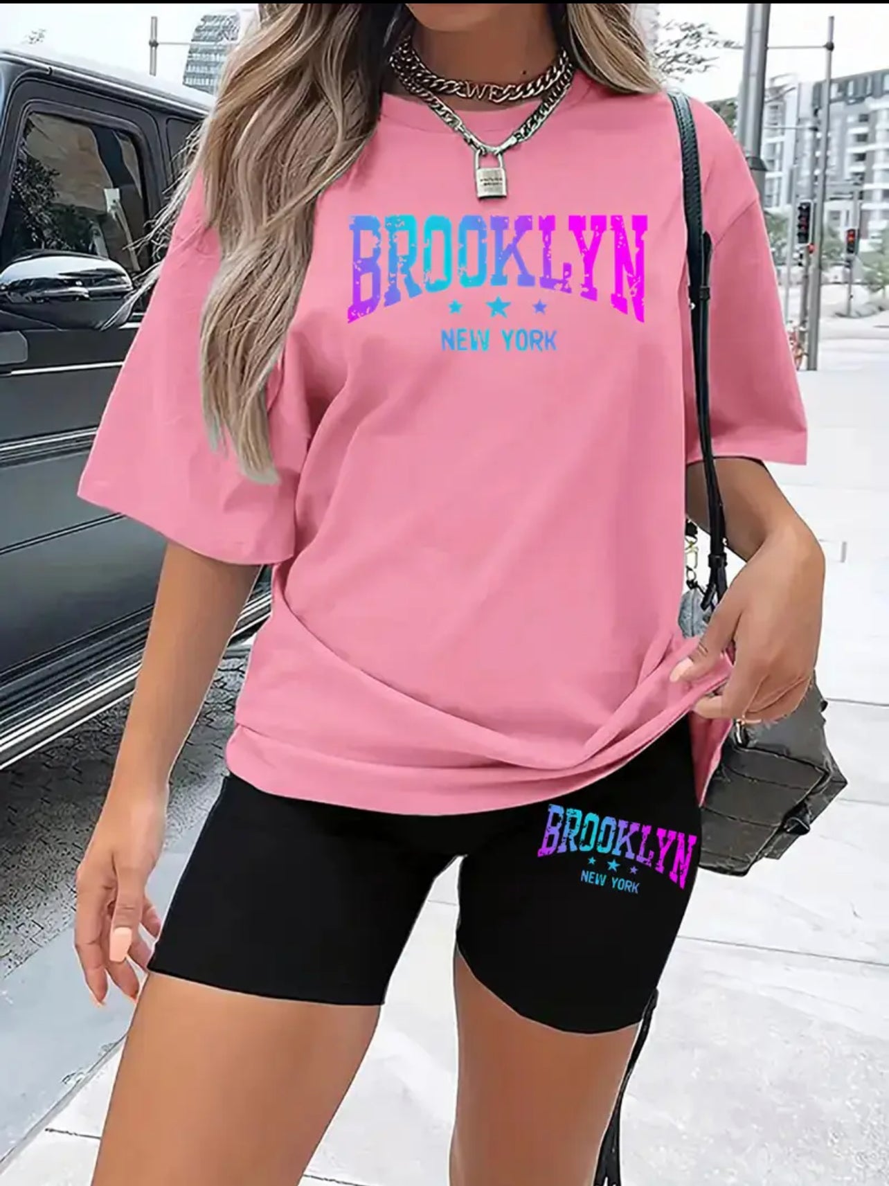 Brooklyn New York summer short and tee set