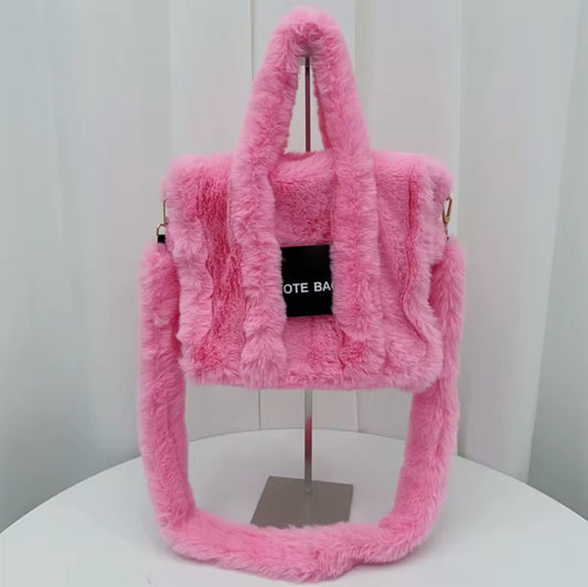 Fuzzy faux fur winter bag *pre order*