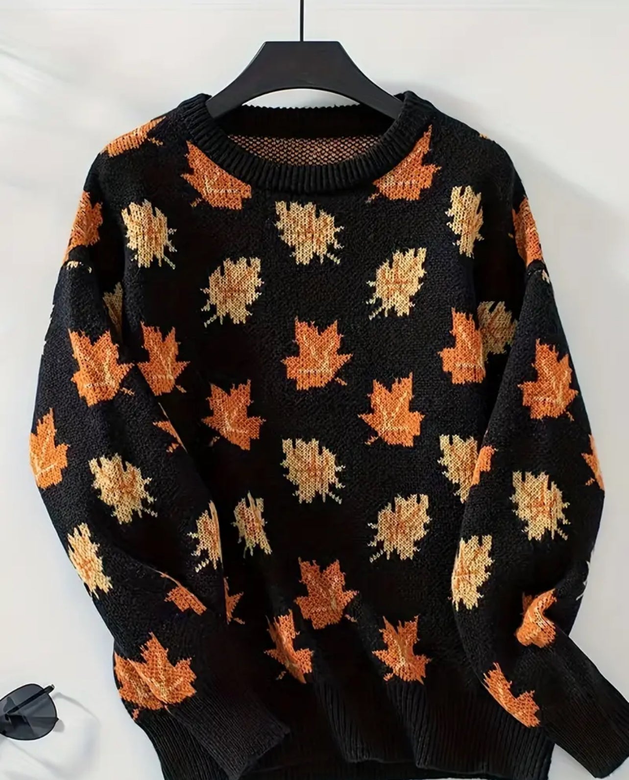 Leaf pattern sweater