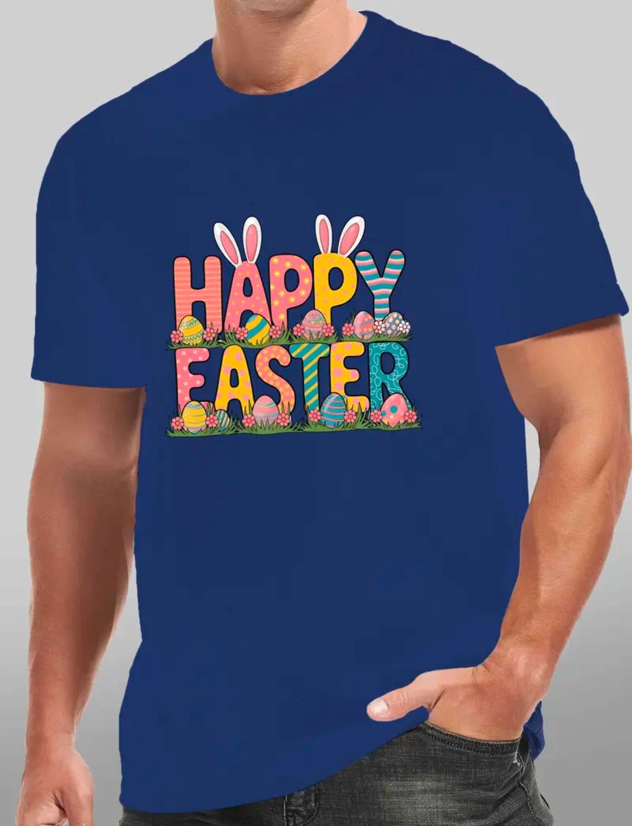 Men ‘happy Easter’ tees