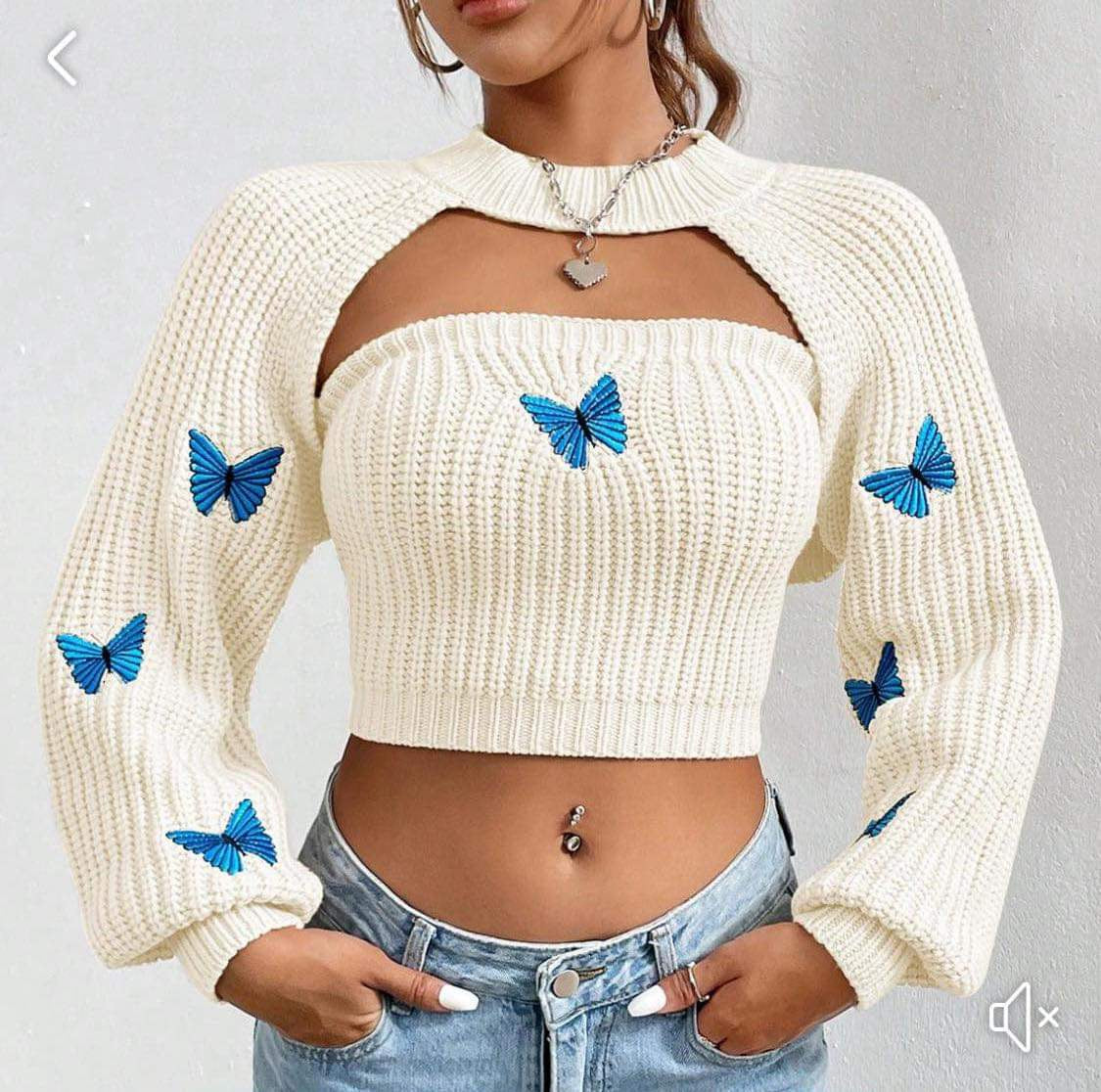Cute butterfly 🦋 knit top