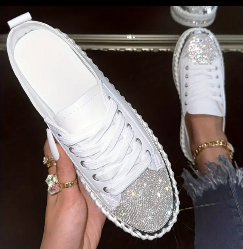 Cute women’s glittery sneakers