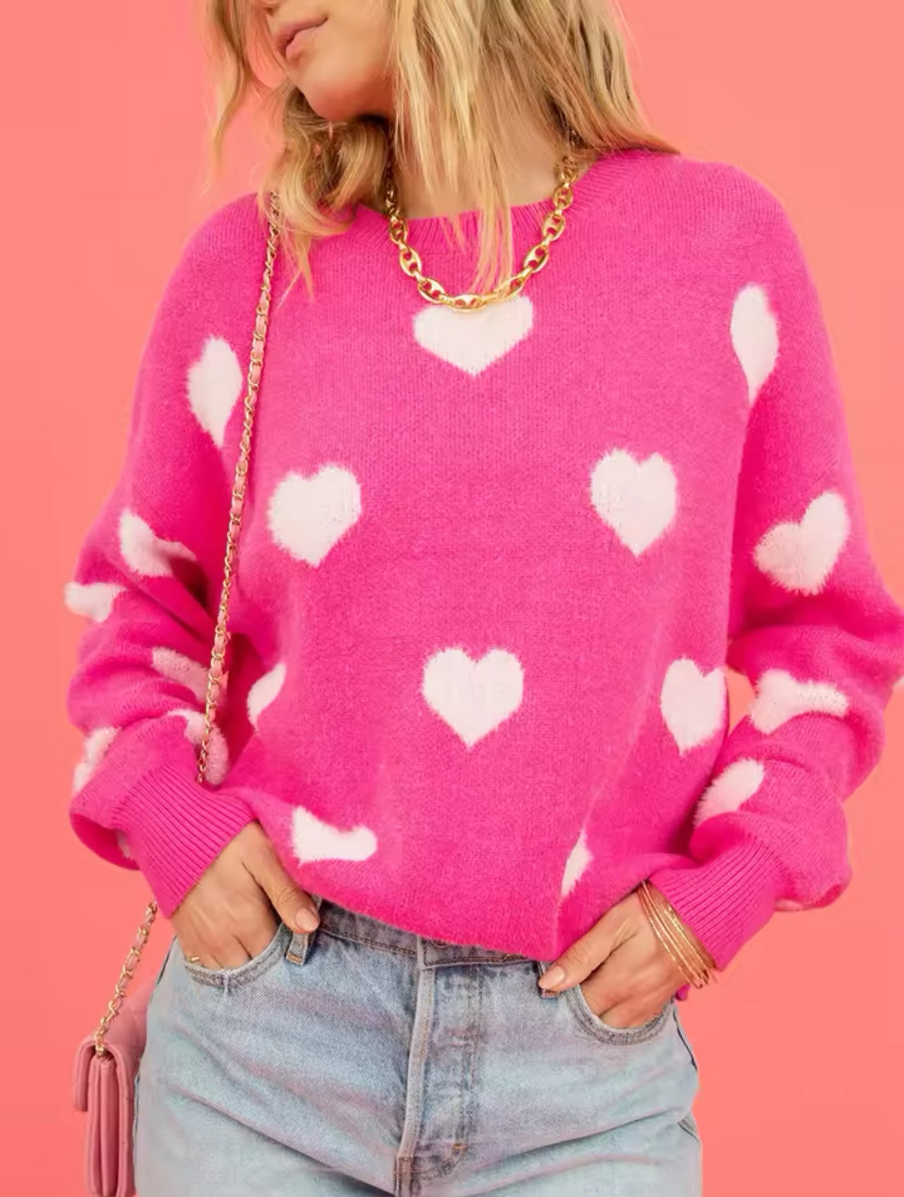 Vintage Valentine’s Day oversized sweater